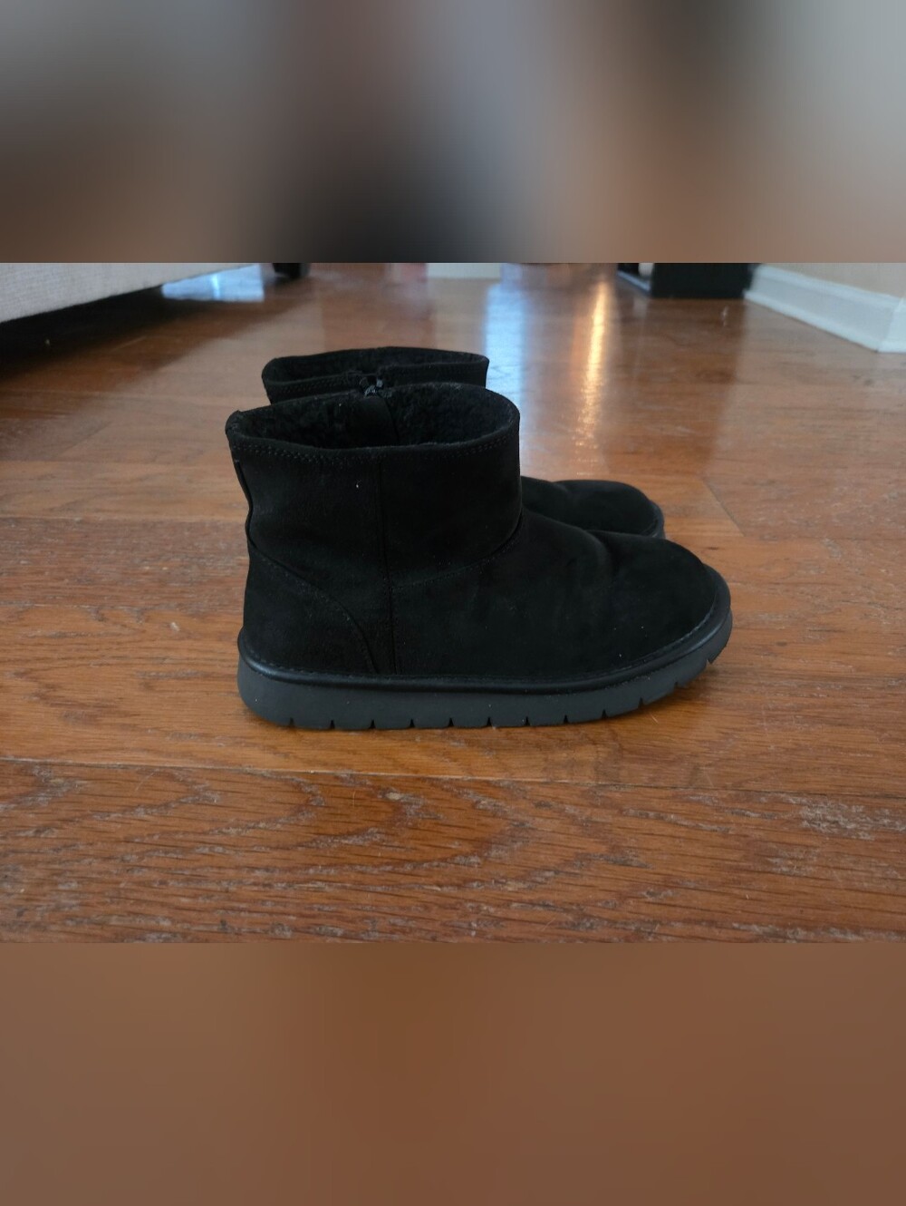 Universal Thread Black Suede Ankle Boots